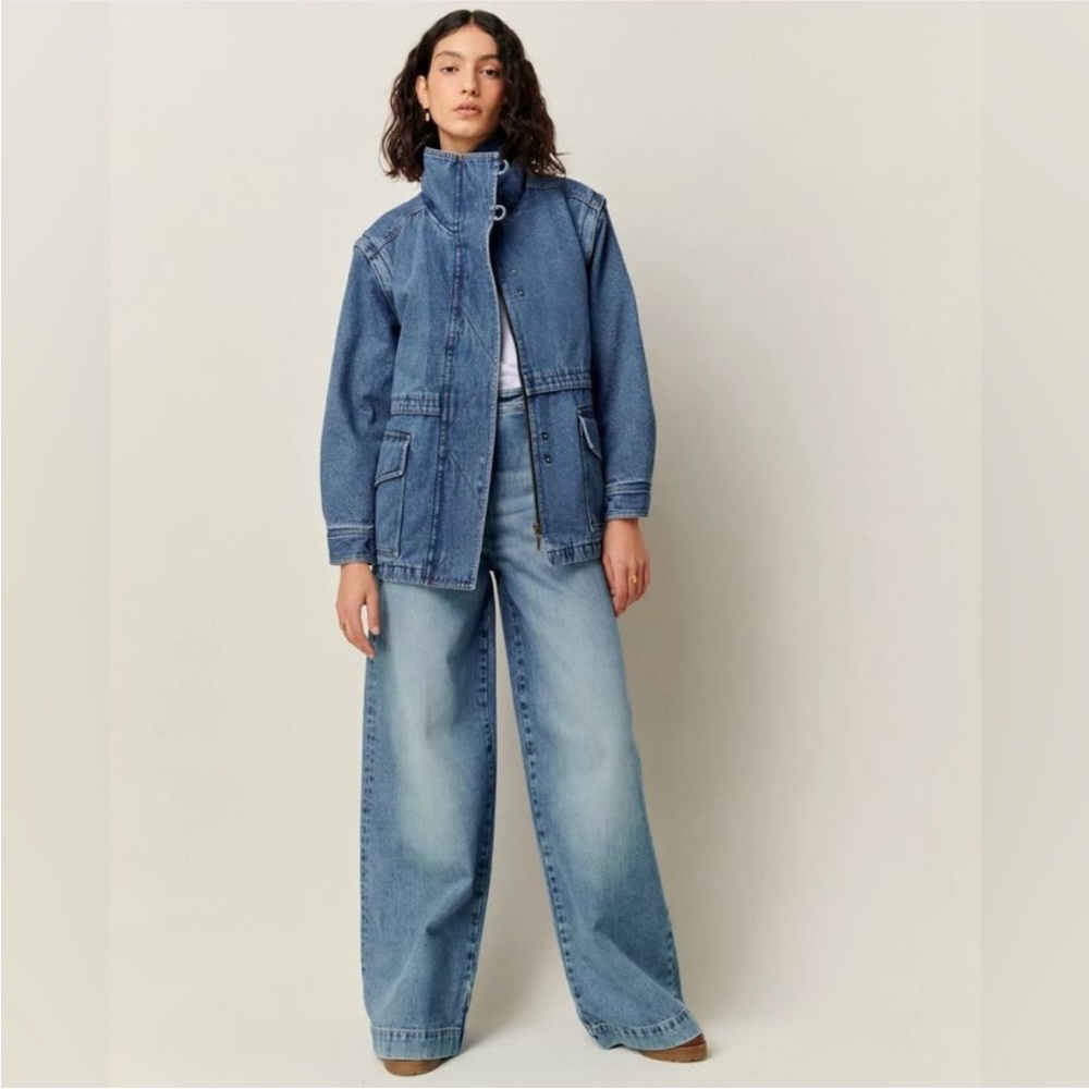 Sessun Denim Parisian French jacket and convertible vest XS